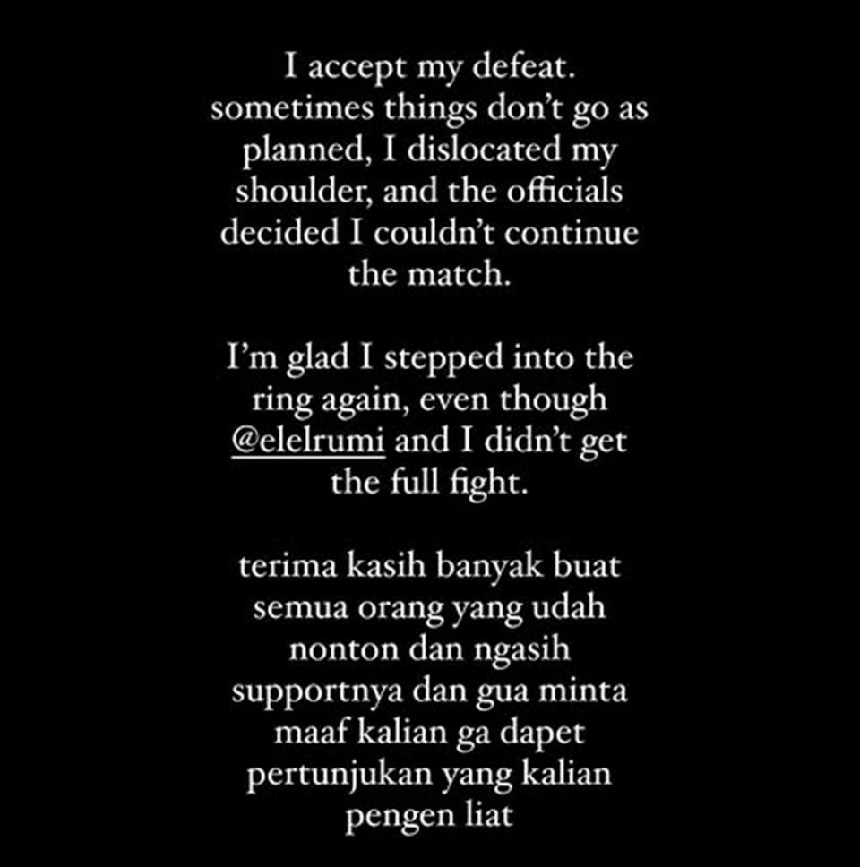 Jefri Nichol Akui Kekalahan dari El Rumi [Instagram]